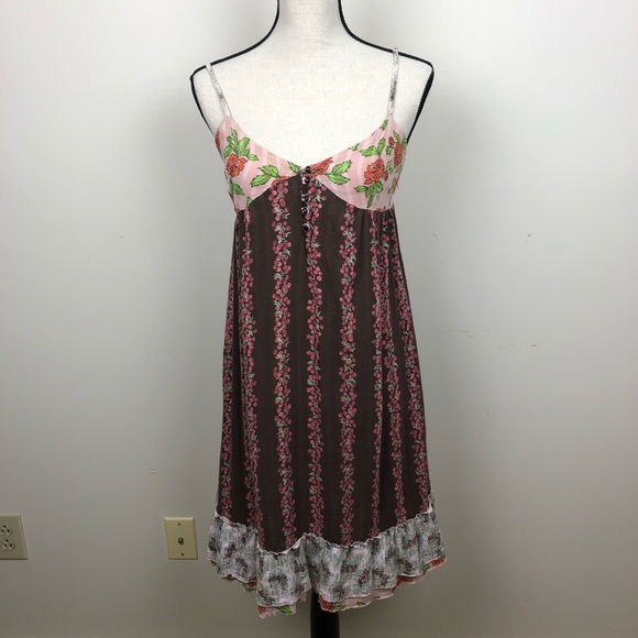 Free People Dresses & Skirts - Free People | Brown Pink Orange Floral Sundress